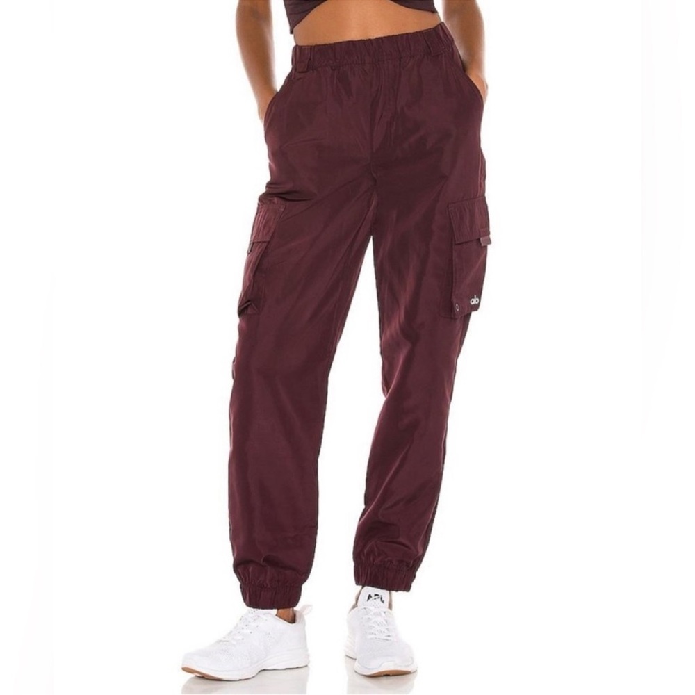 Women's Burgundy Cargo Pants
